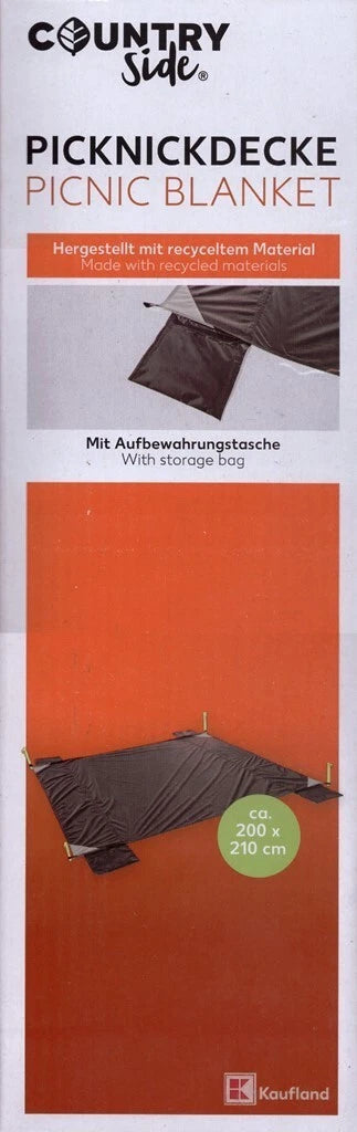 COUNTRYSIDE ® Picnic Blanket with Storage Bag 210x200cm / Beach Blanket