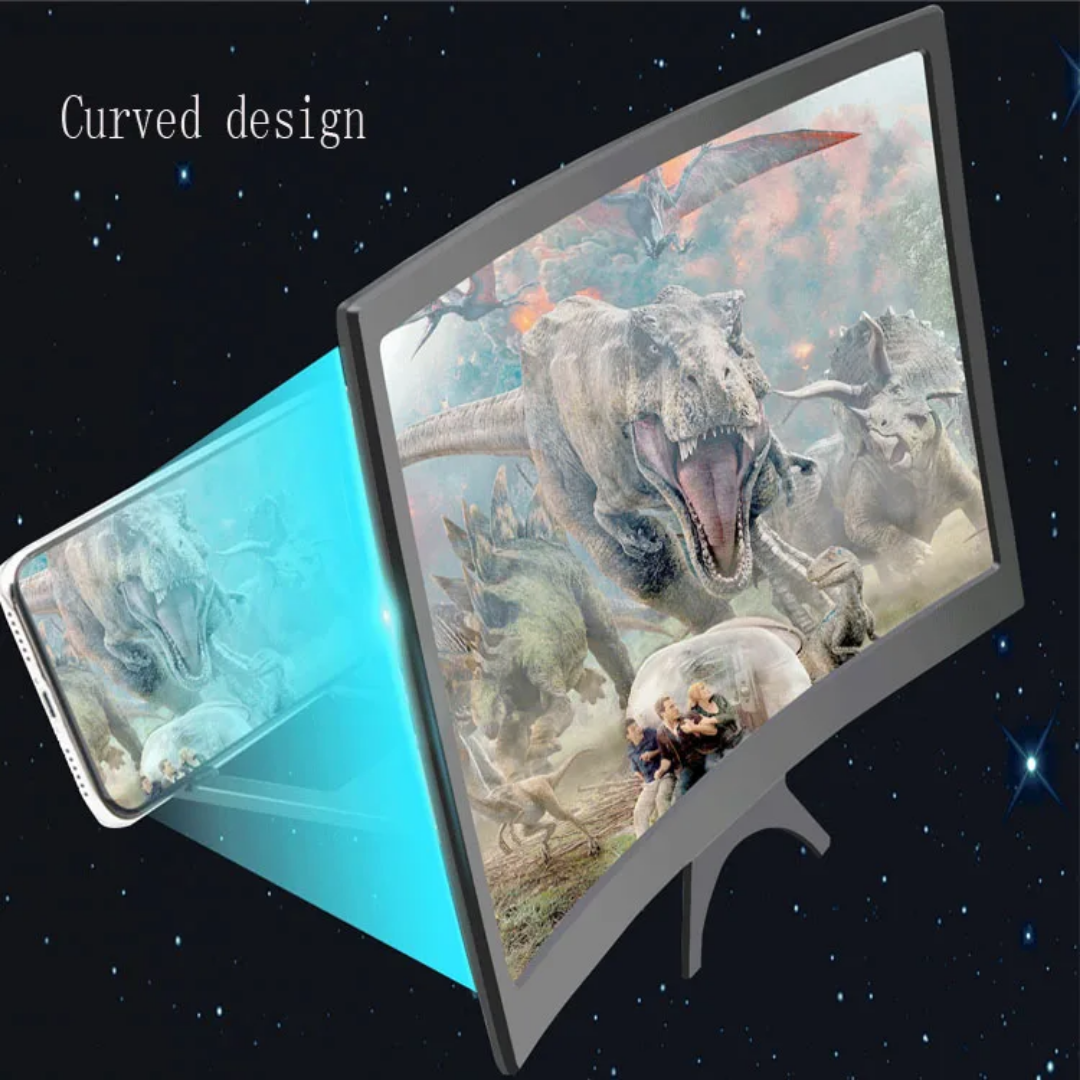 12 Inch Desktop Folding HD Video Holder Stand 3D Enlarged Curved Mobile Phone Screen Magnifier Amplifier.